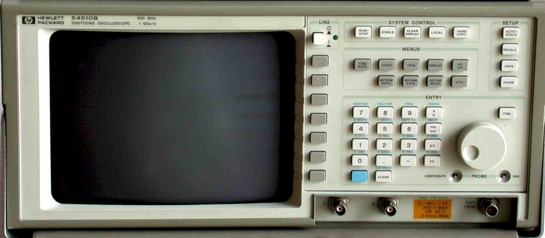 HP / Agilent 54505B 500 MSa/s DIGITIZING OSCILLOSCOPE, 300.0 MHz - Wyoming  Electronics Inc